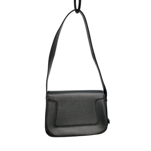 Francesco Biasia Leather Shoulder Bag Purse Handbag Gunmetal Gray Silver - Picture 14 of 14